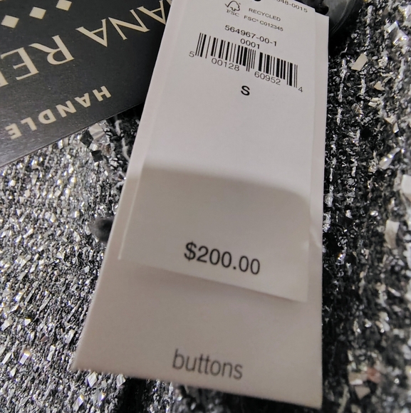 NWT $200 Banana Republic Metallic Tweed Jacket Women's Small Lined Gray Silver - Picture 6 of 13